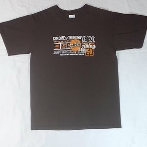 E.M.I. Chrome Thunder Riding Motorcycle Club Graphic Cotton Tee M
